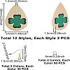 SUPERFINDINGS DIY 12Pairs Clover Style PU Leather Earring Making Kits DIY-FH0002-26-2