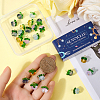 32Pcs 4 Colors Handmade Lampwork Charms LAMP-SC0001-41-3