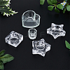 5Pcs 5 Styles Glass Tealight Candle Holder AJEW-FG0003-37-7