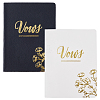 Imitation Leather Wedding Guestbooks Notepad with Gold Foil AJEW-WH0348-157-1