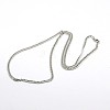 Tarnish Resistant Curb Chain Necklace for Men NJEW-F027-12-1