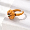 Brass Enamel Cuff Rings for Women RJEW-A087-01A-3