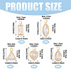 10Pcs 5 Styles Brass Cubic Zirconia Pendants KK-TADJ0001-30B-3
