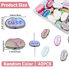 40Pcs UV Plating Luminous Acrylic Beads OACR-PA0001-43-2