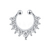 Alloy Crystal Rhinestone Hoop Nose Rings for Women Men WGB2B16-02-1