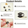18Pcs 9 Styles 304 Stainless Steel Cuff Earrings EJEW-HS0001-19-4
