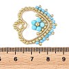 Dyed Natural Magnesite Faceted Round Beaded Copper Wire Wrapped Pendants PALLOY-MZ01400-03-3