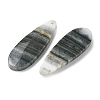 Natural Indian Green Line Jasper Pendants G-Z151-02D-2