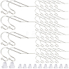 SOFPLATE 300Pcs Brass Earring Hooks KK-SP0001-35S-1