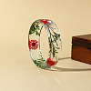 Transparent Resin Dried Flower Inner Bangles for Women WG388AF-01-1
