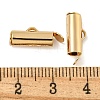 Brass Slide On End Clasp Tubes KK-N254-119G-01-3