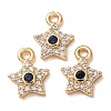 Brass Micro Pave Cubic Zirconia Charms CU-K002-01A-02-1
