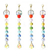 Glass Teardrop Pendant Decorations HJEW-JM01111-1