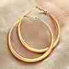 304 Stainless Steel Hoop Earrings EJEW-Z093-01G-02-3