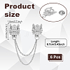 6Pcs Alloy Hanging Chain Brooch for Men JEWB-UN0001-09P-3