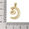 Brass Micro Pave Clear Cubic Zirconia Pendant KK-I712-49G-06-3