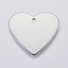 Tarnish Resistant 201 Stainless Steel Stamping Blank Tag Pendants STAS-F139-034P-1