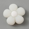 Flower Luminous Silicone Beads SIL-WH0008-37O-1