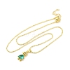 Brass Pave Cubic Zirconia Boy Love Pendant Necklaces for Women LS-NJEW-S430-01G-04-2