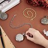 2Pcs 2 Style Iron Clip Pocket Watch Chain DIY-UN0003-62-4