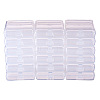 Transparent Plastic Bead Containers CON-BC0004-61-2