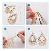 Cheriswelry DIY Wooden Dangle Earring Making Kits DIY-CW0001-17-4