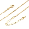 Brass Cuboid Link Rolo Chain Necklaces MAK-L045-02G-4