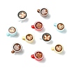15Pcs 5 Colors Baking Paint Alloy Pendants FIND-CJ0005-89-8