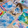 12Pcs Printed Cotton Fabric DIY-FG0008-30-4