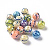 UV Plating Rainbow Iridescent Drawbench Acrylic Beads OACR-E009-10G-1