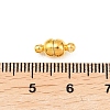 Round Brass Magnetic Clasps with Loops KK-D331-G-4