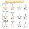 SUNNYCLUE 120Pcs 6 Style 304 Stainless Steel Charms STAS-SC0004-02-2