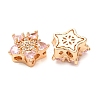 Brass Micro Pave Cubic Zirconia Beads CU-CBAEC99-33G-02-2
