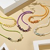 Natural Gemstone Chips & Glass Seed Beaded Necklace for Women NJEW-JN04200-2