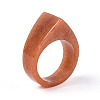 Natural Red Aventurine Finger Rings G-T143-27-4
