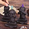 3Pcs 3 Style Ceramic Skull Backflow Incense Burner Smoke Waterfall Incense Holder JX842A-3