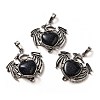 Synthetic Blue Goldstone Heart Pendants KK-K331-01AS-19-1