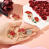 5Pcs 5 Styles Flower Enamel Pins JEWB-TA0001-35-6