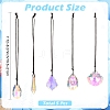 5Pcs 5 Styles Transparent Glass Suncatchers HJEW-YW00480-2