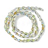 Transparent Electroplate Glass Beads Strands GLAA-K064-03A-HR01-2