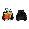 Panda Reading Enamel Pin JEWB-N007-260-1