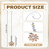 1Pc Glass Flower Hanging Ornaments HJEW-LP0002-65F-2