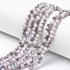 Electroplate Opaque Glass Beads Strands LS-EGLA-A034-P6mm-F17-1