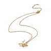 Initial Letter with Butterfly Pendant Necklace LS-NJEW-C026-01G-Z-2