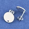 Ion Plating(IP) 304 Stainless Steel Stud Earring Findings STAS-G178-01S-12mm-2