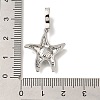 Brass Micro Pave Cubic Zirconia European Dangle Pendant Bails KK-K388-52P-3