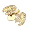 Brass Micro Pave Clear Cubic Zirconia Locket Pendants KK-A293-26A-G-2