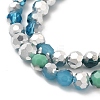 Electroplate Glass Beads Strands EGLA-P048-B02-3