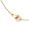 Natural Cultured Freshwater Pearl Potato Beaded Brass Heart with Letter Pendant Double Layer Necklaces NJEW-JN05392-02-5