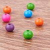 Dyed Eco-Friendly Wood Beads Sets WOOD-PH0003-01-4